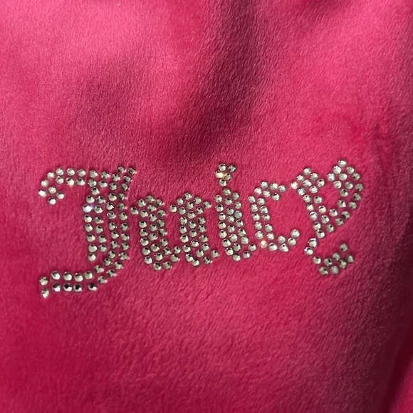 NWOT Juicy Couture Women's Bling Velour Hoodie full zip jacket XL - Picture 8 of 8